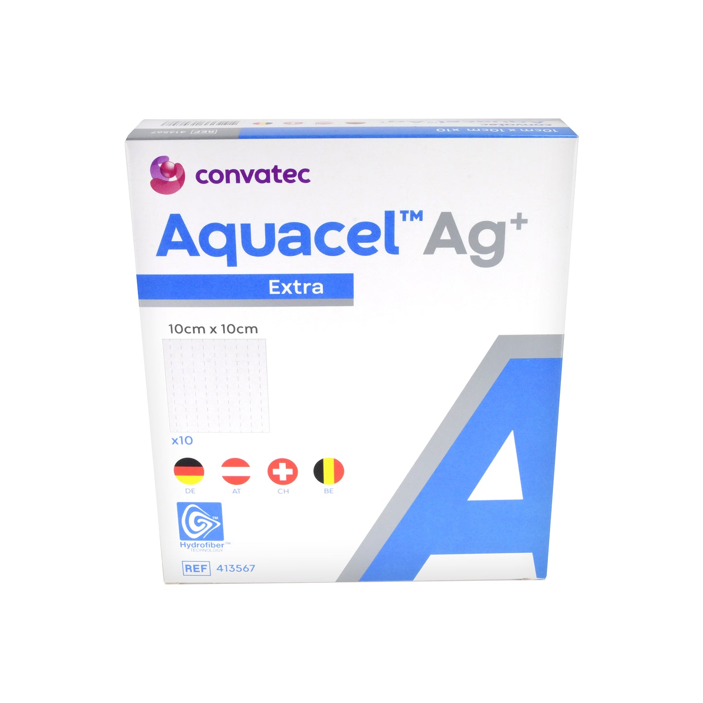 Aquacel Ag+ Extra Kompressen 10cm x 10cm, 10 St