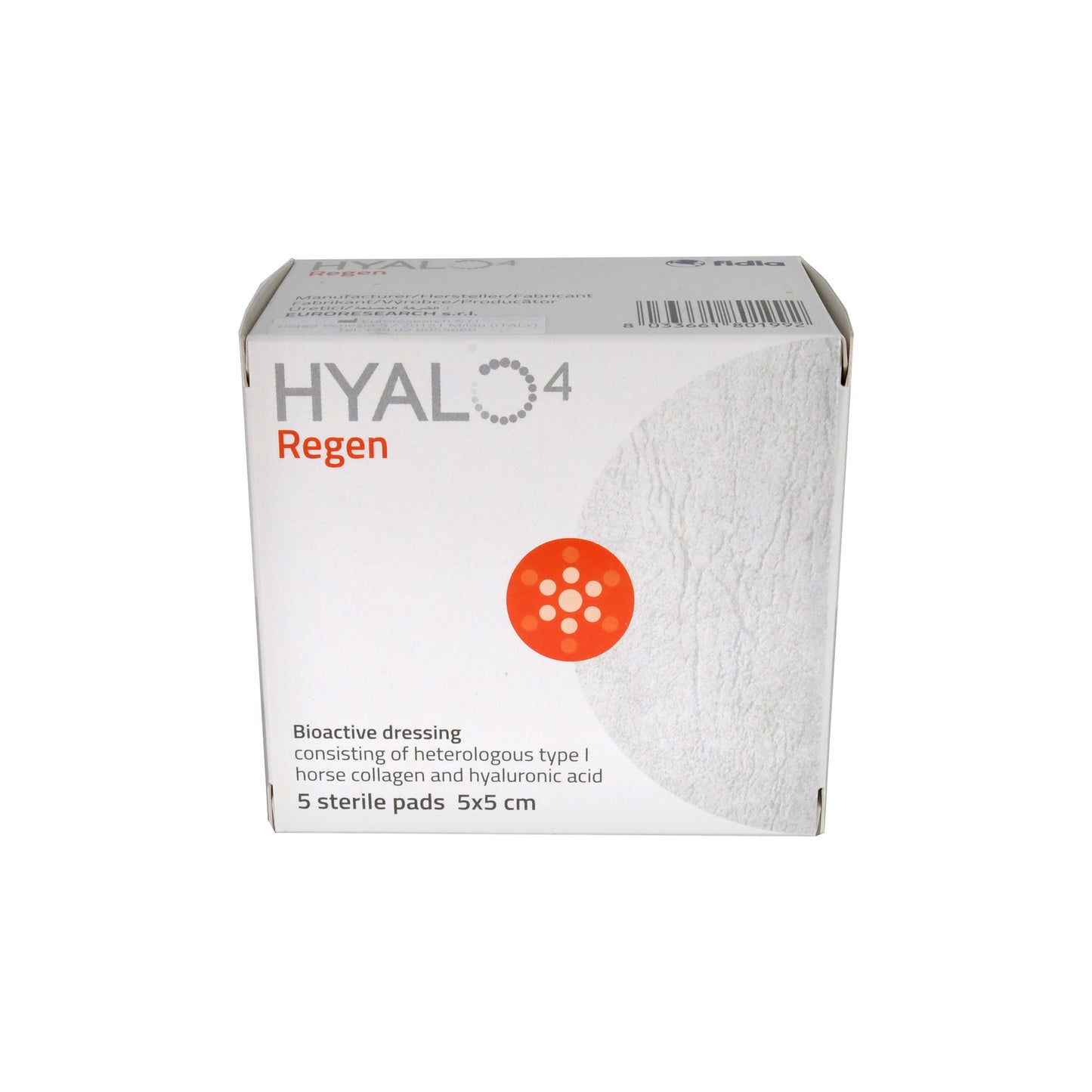 HYALO4 Regen bioaktive Wundauflage 5 x 5cm, 5 St