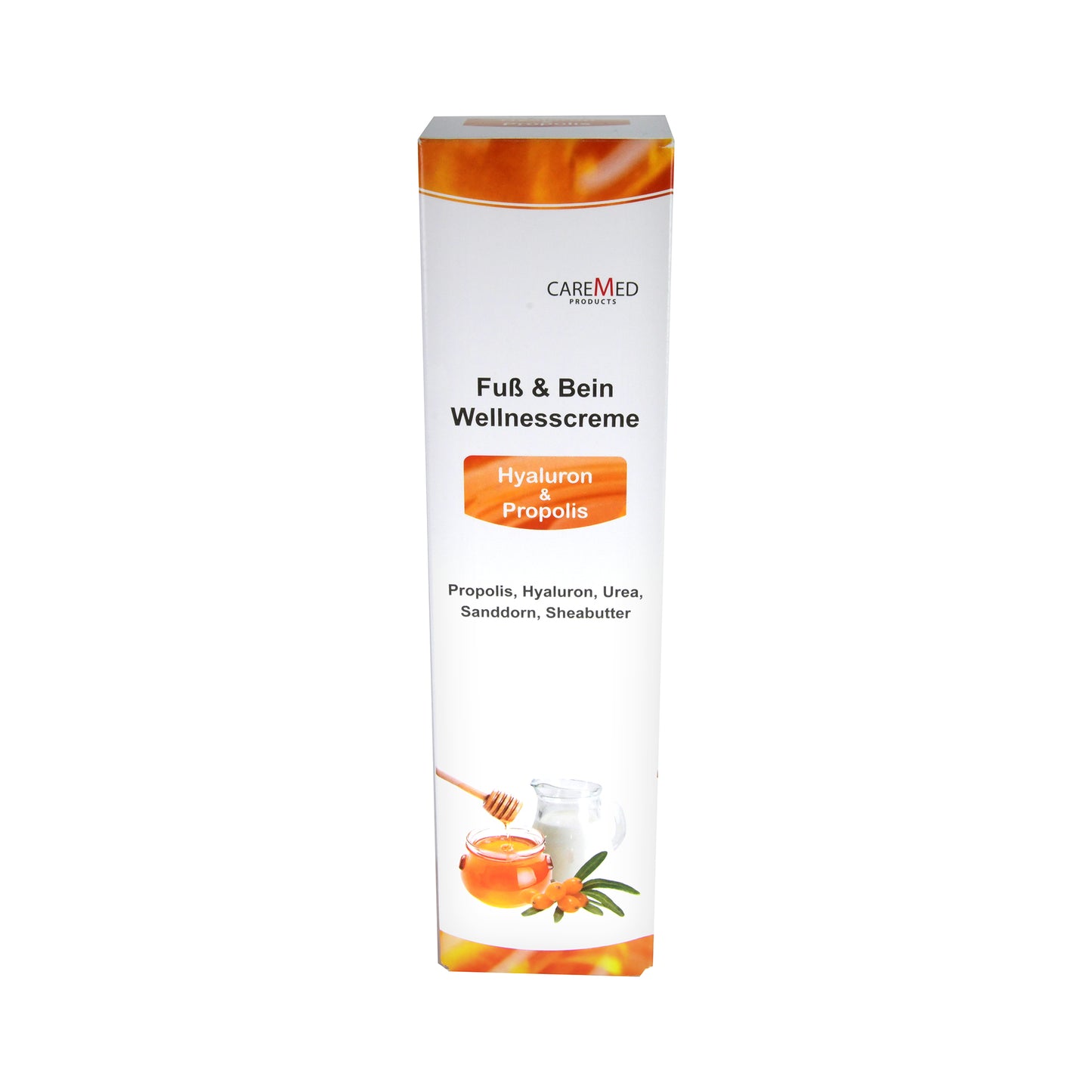 CareMed Fuß & Bein Wellnesscreme Hyaluron & Propolis, 150 ml