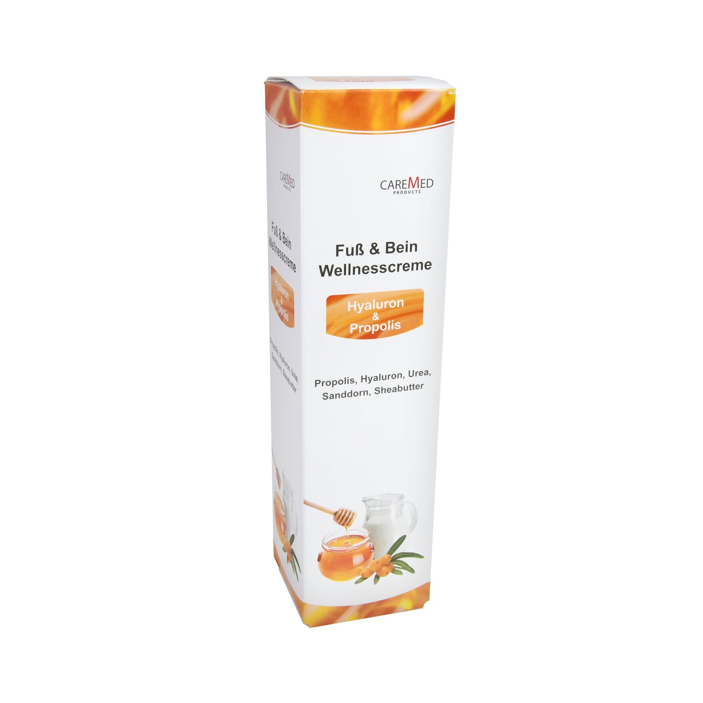 CareMed Fuß & Bein Wellnesscreme Hyaluron & Propolis, 150 ml