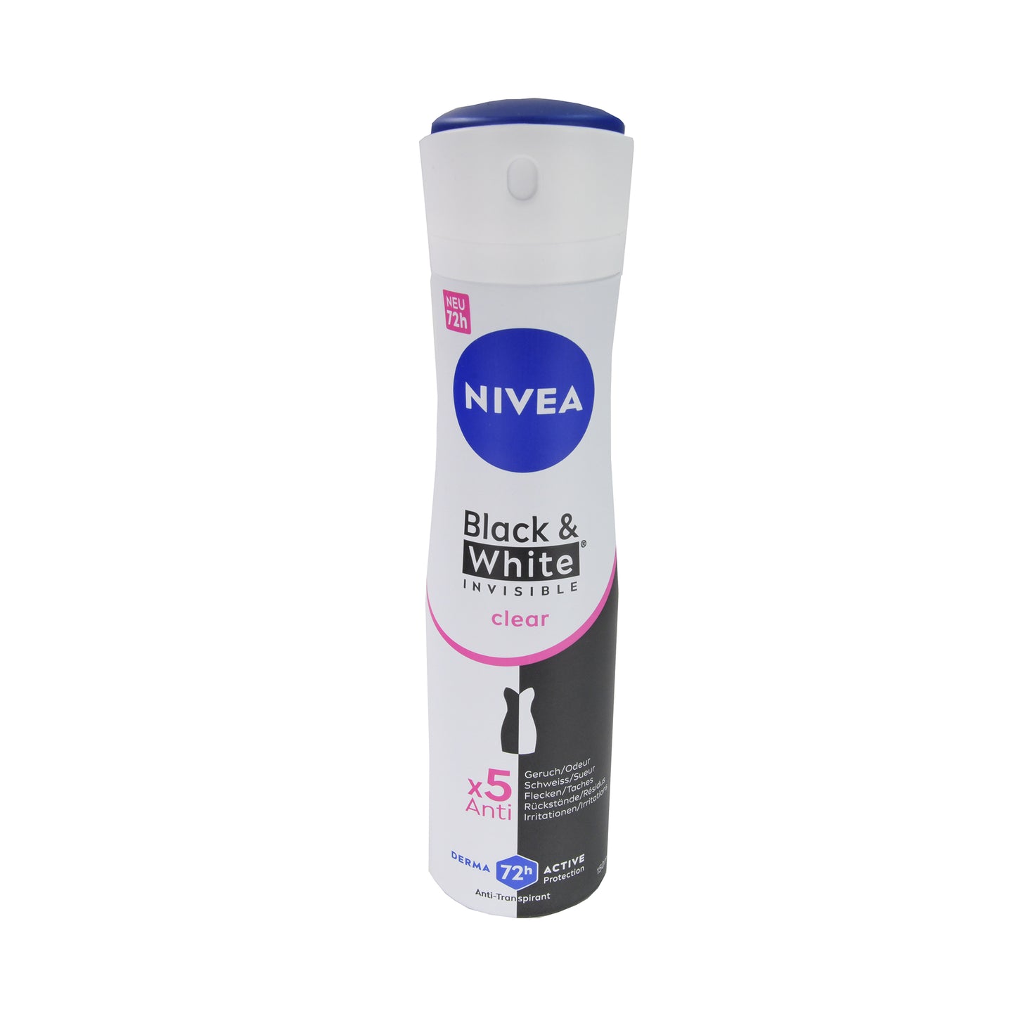 Nivea Deodorant Spray Black & White Invisible Clear, 150 ml