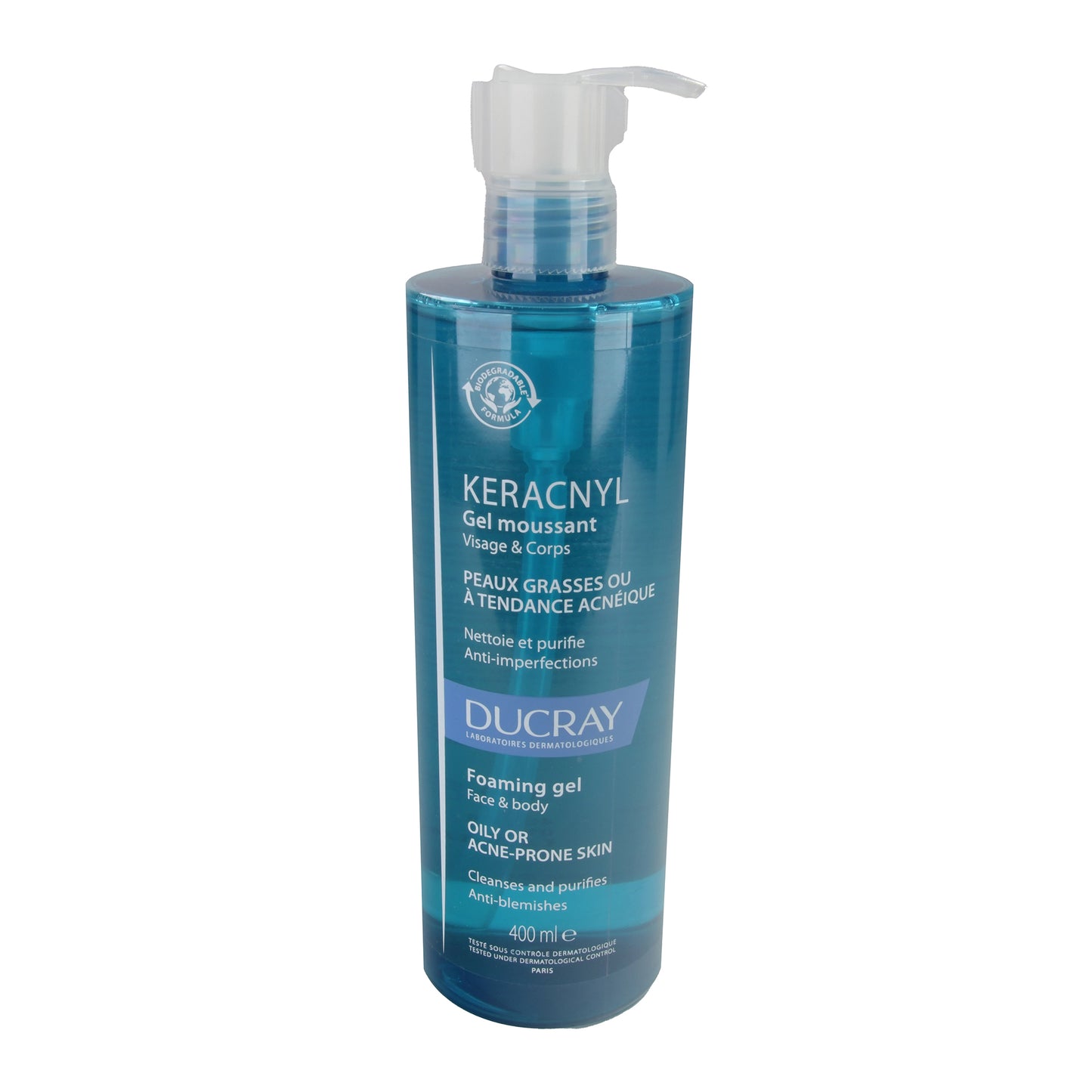 Ducray Keracnyl Foaming Cleansing Gel, 400 ml