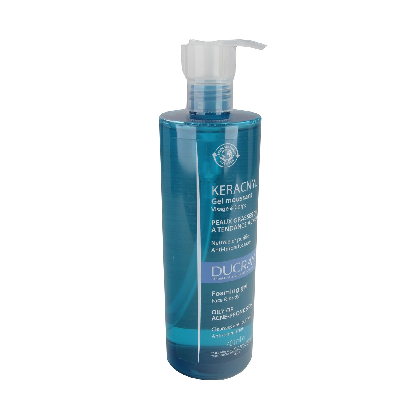 Ducray Keracnyl Foaming Cleansing Gel, 400 ml