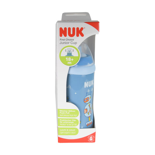 NUK Junior Cup Push-Pull Aufsatz Roboter, 18+ Monate, 300ml, 1 St