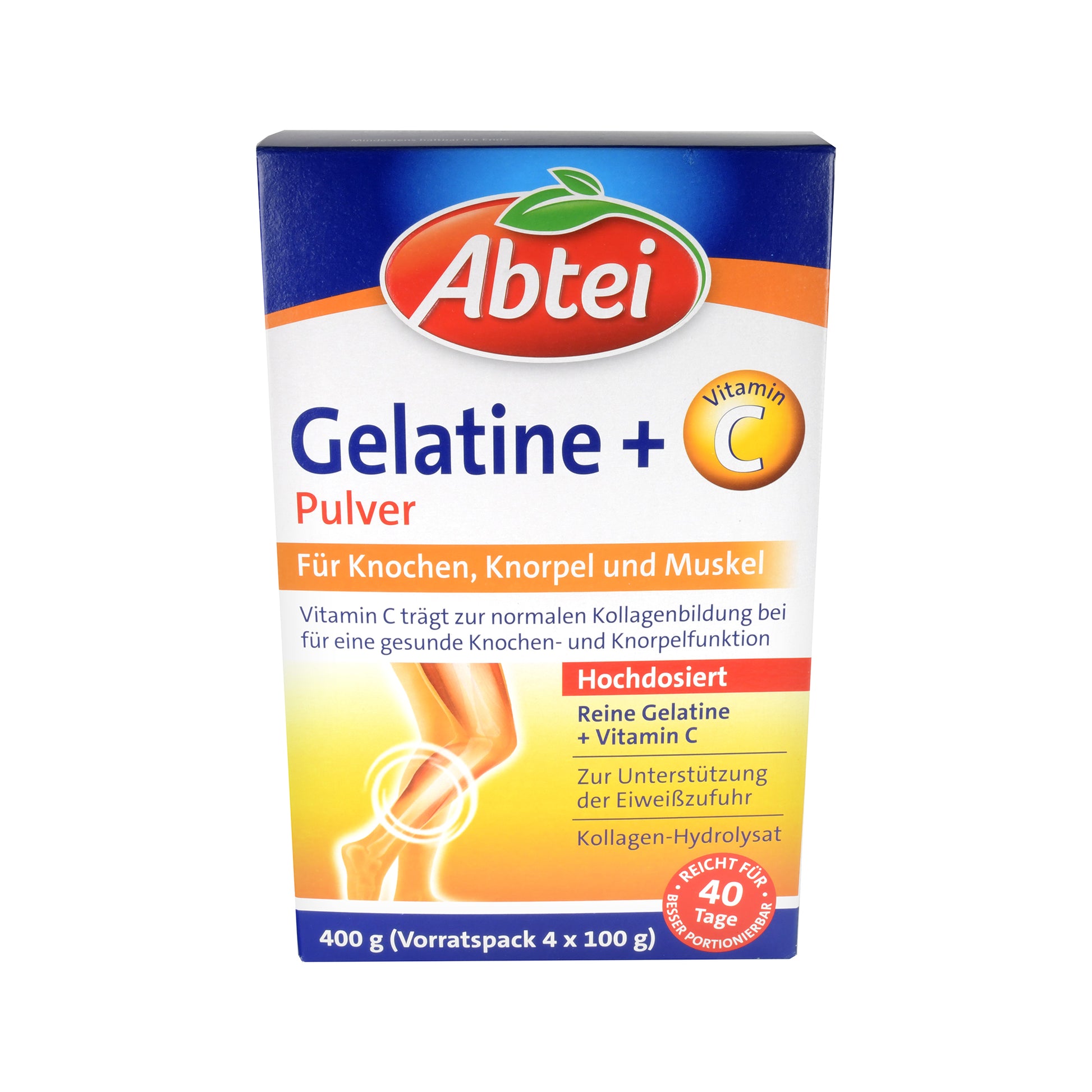 Abtei Gelatine + Vitamin C Pulver Hochdosiert, 400 g