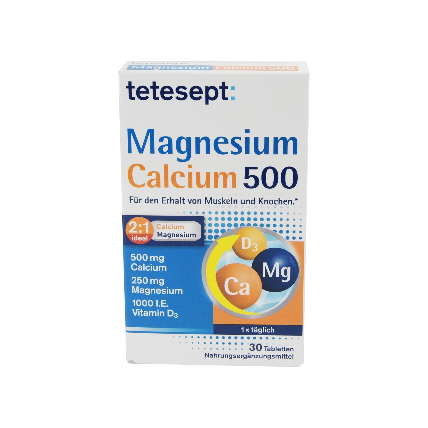 tetesept Magnesium Calcium 500 Tabletten, 30 St - BeautysBest