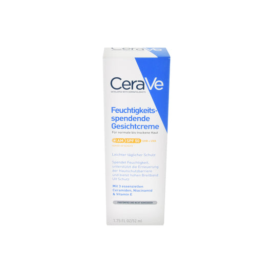 CeraVe Feuchtigkeitsspendende Gesichtscreme SPF 50, 52 ml