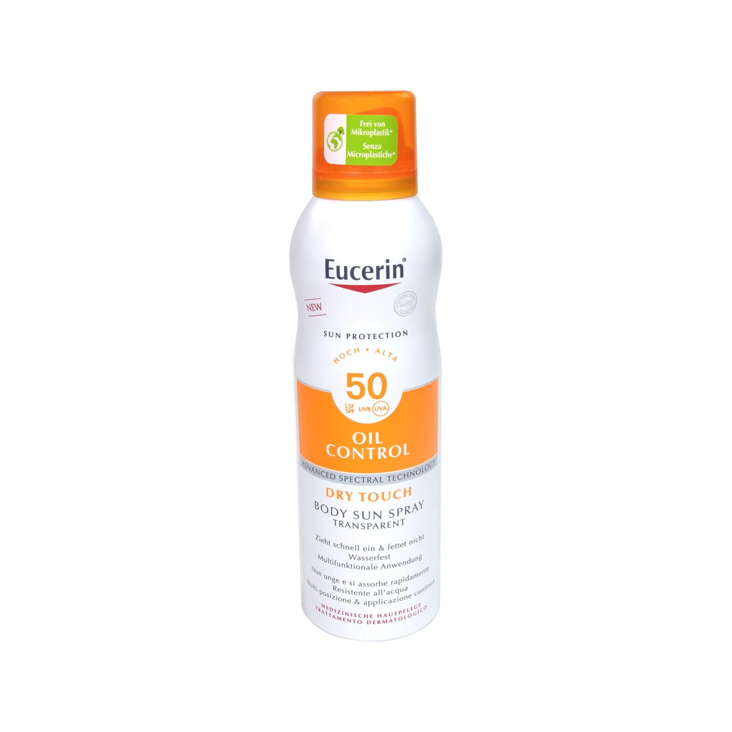 Eucerin Sun Oil Control Body Transparent Aerosol SPF 50, 200 ml