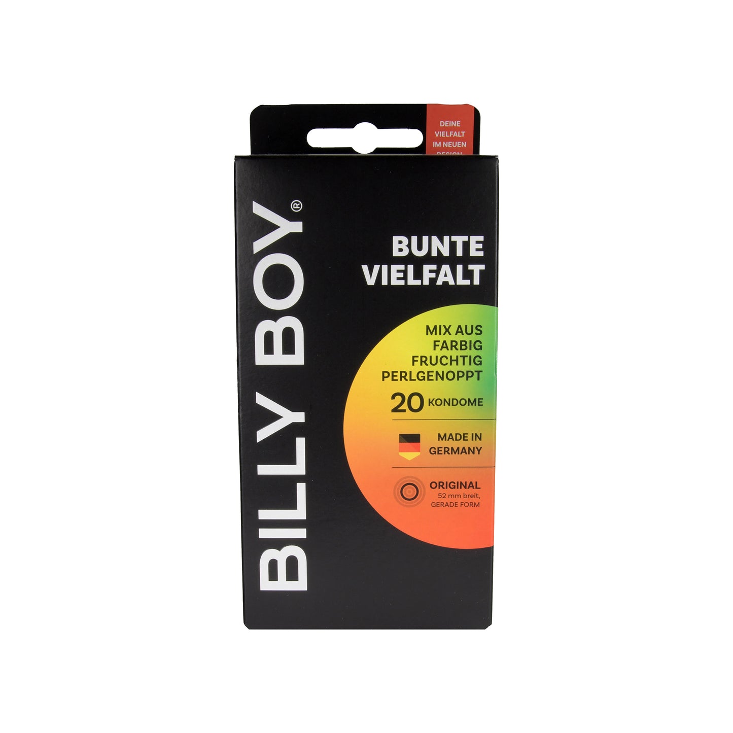 Billy Boy Condoms Colorful Variety 52mm, 20 pcs