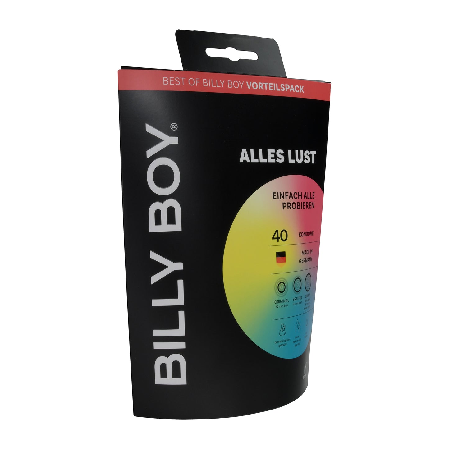 Billy Boy Condoms All Lust Value Pack 52mm - 62mm, 40 pieces