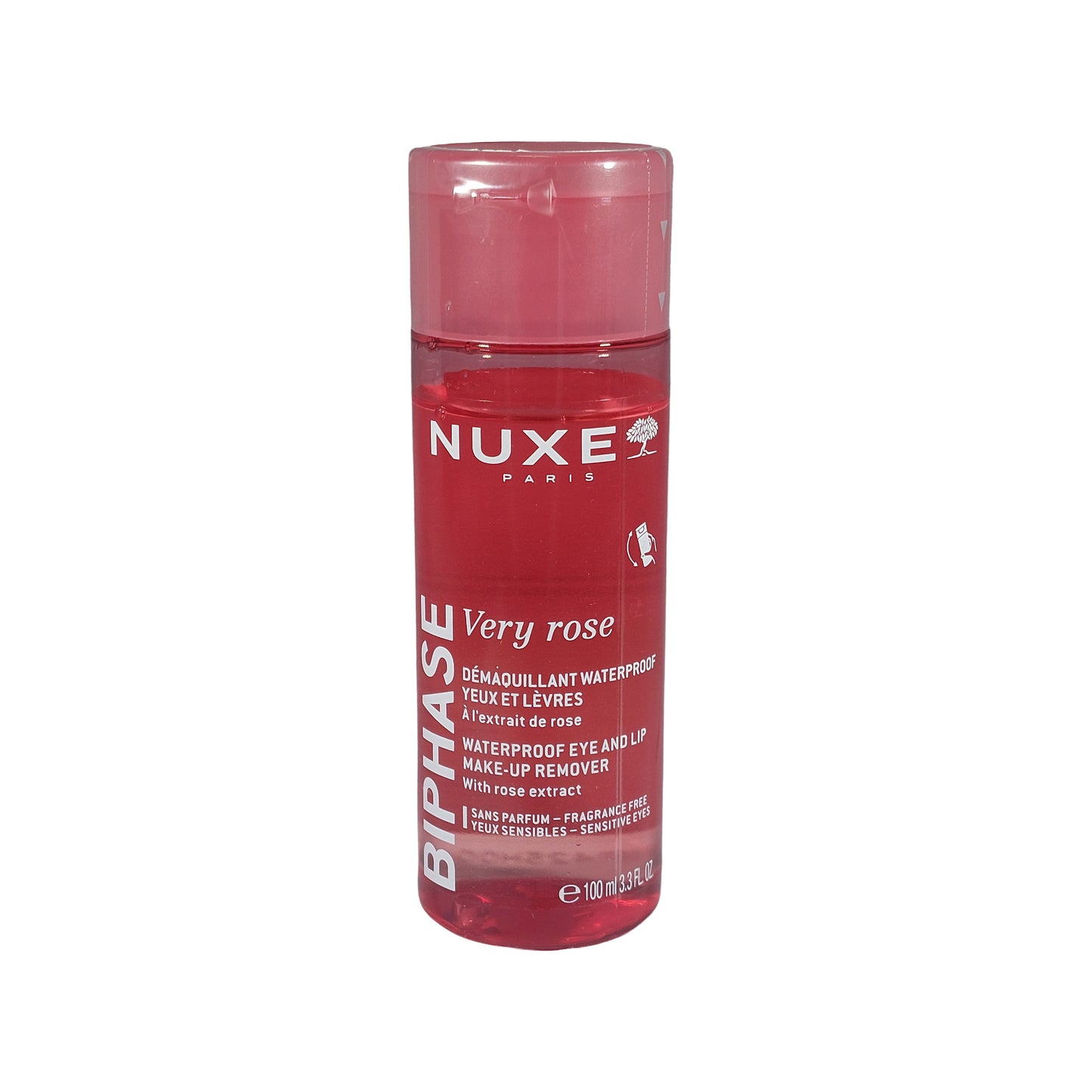 Nuxe Very Rose Biphase Waterproof Eye And Lip Makeup Remover, 100 ml