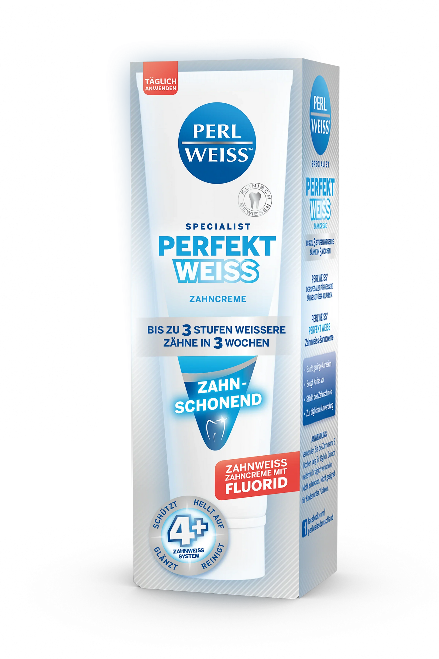 Perlweiss Perfekt Weiss Zahnweiss Zahncreme, 75 ml - BeautysBest