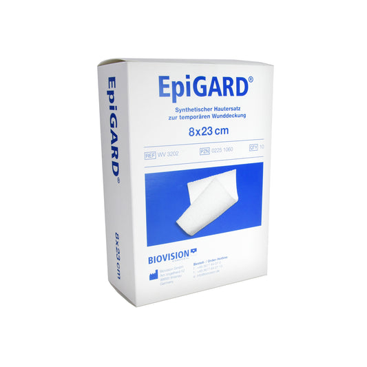 EpiGARD dressing 8 x 23cm synthetic skin substitute, 10 pieces