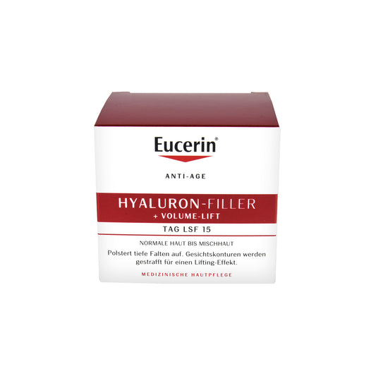 Eucerin Hyaluron-Filler + Volume-Lift Tag LSF 15 Normale Haut bis Mischhaut, 50 ml