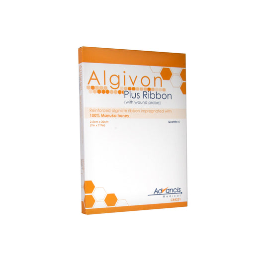 Algivon Plus Ribbon 2,5 x 20cm Honigalginat Tamponade, 5 St