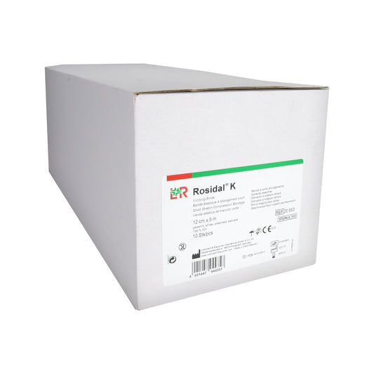 Rosidal K Kurzzug-Binde 12cm x 5m gedehnt, steril, einzelverpackt, 10 St