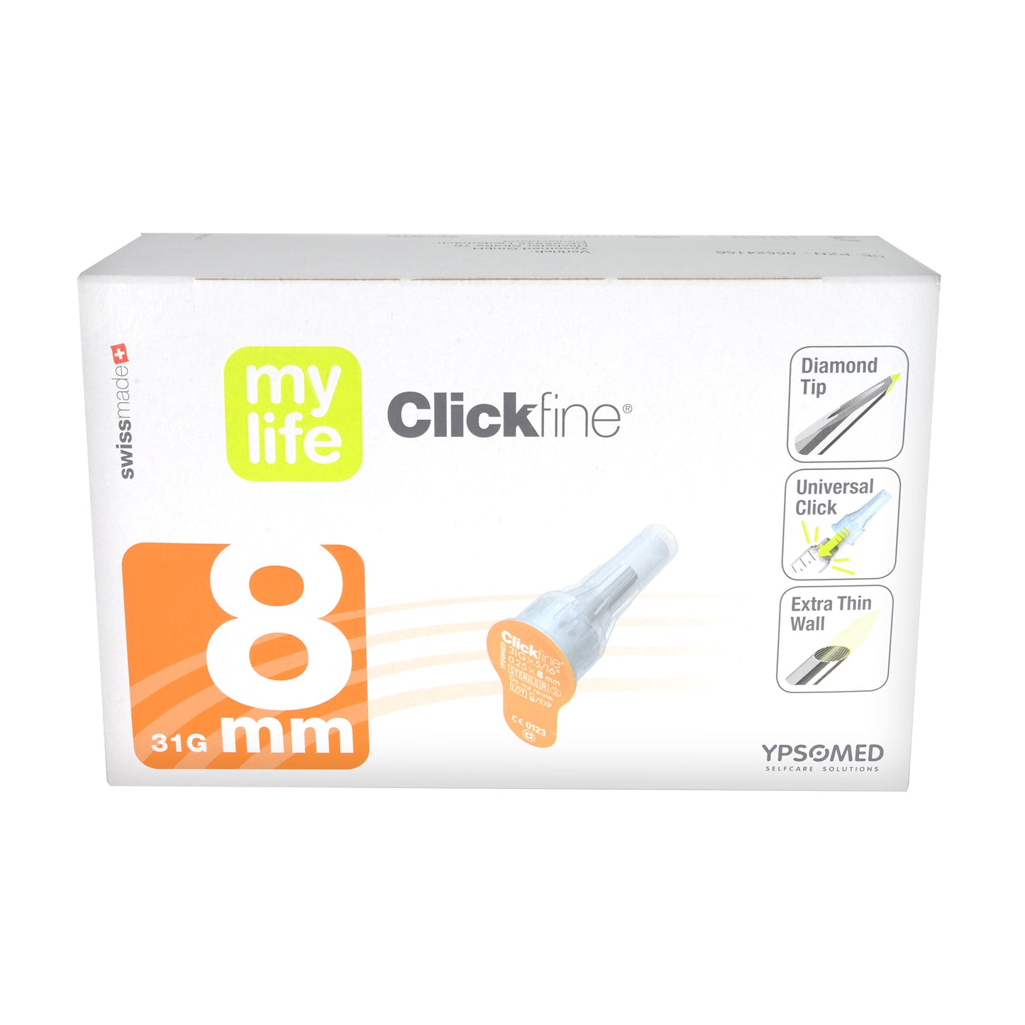 mylife Clickfine Pen-Nadeln Diamond Tip 31 G 8mm, 100 St