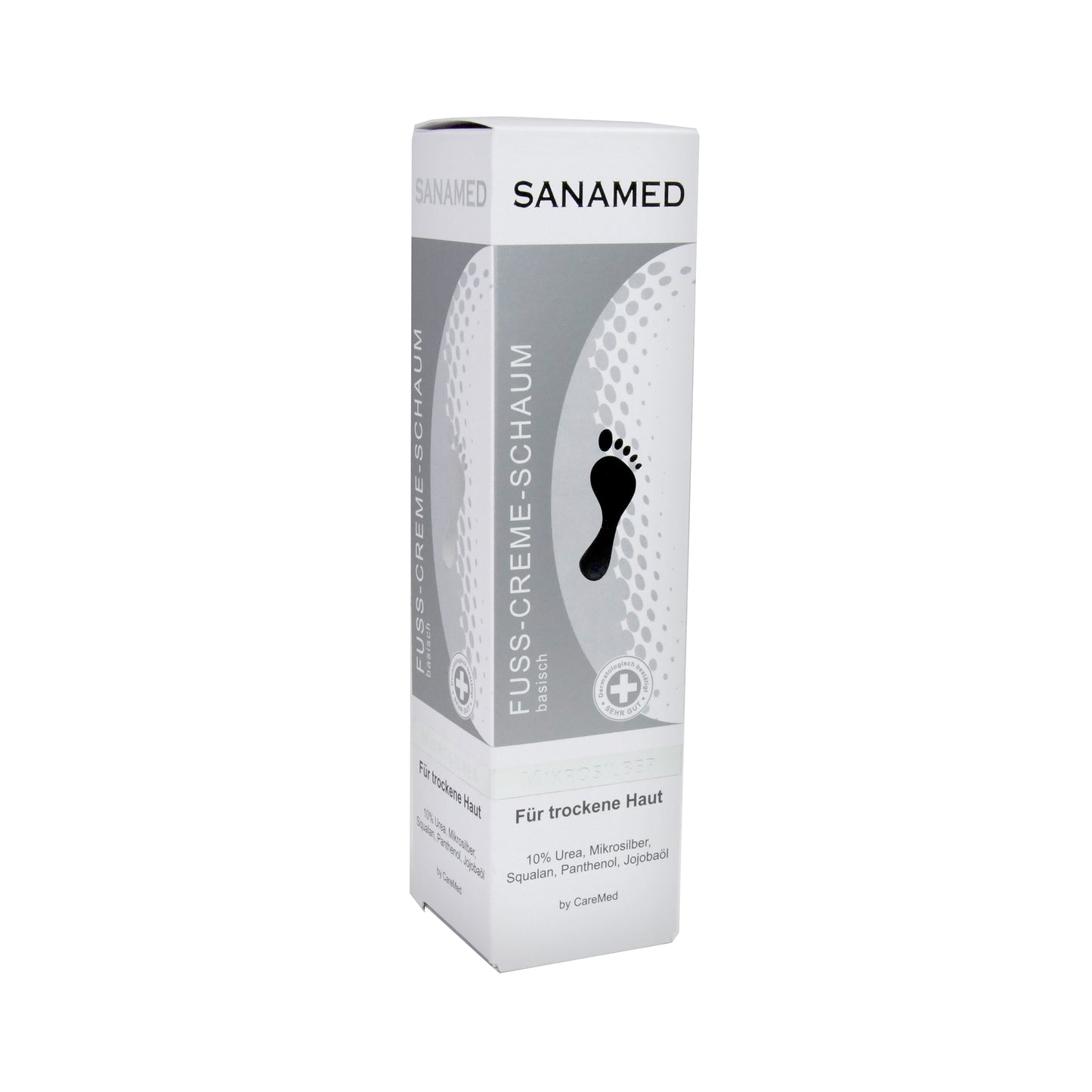 CareMed Sanamed Mikrosilber Fuß-Creme-Schaum, 150 ml