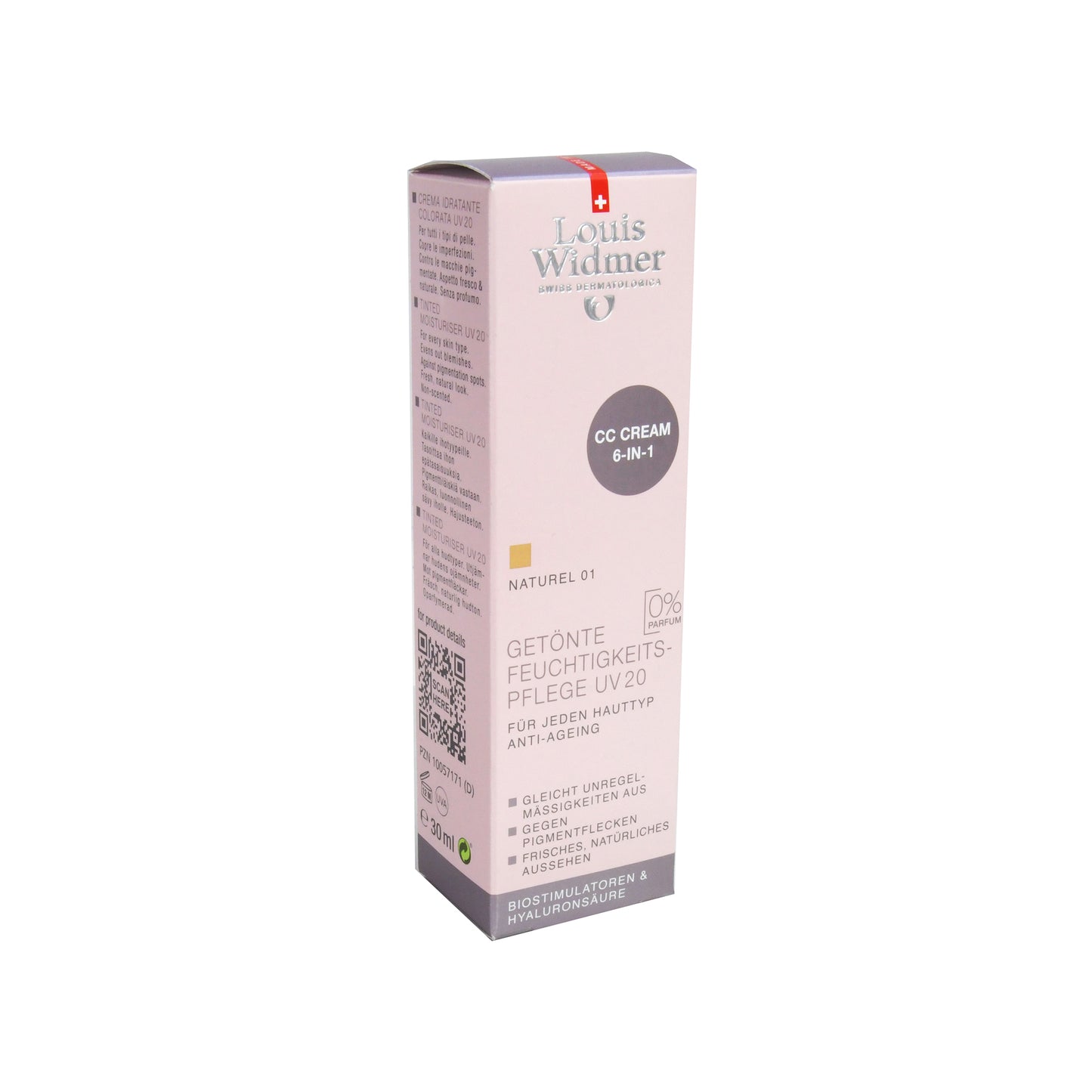 Widmer getönte Feuchtigkeitspflege UV 20 CC naturel 01 unparfümiert, 30 ml