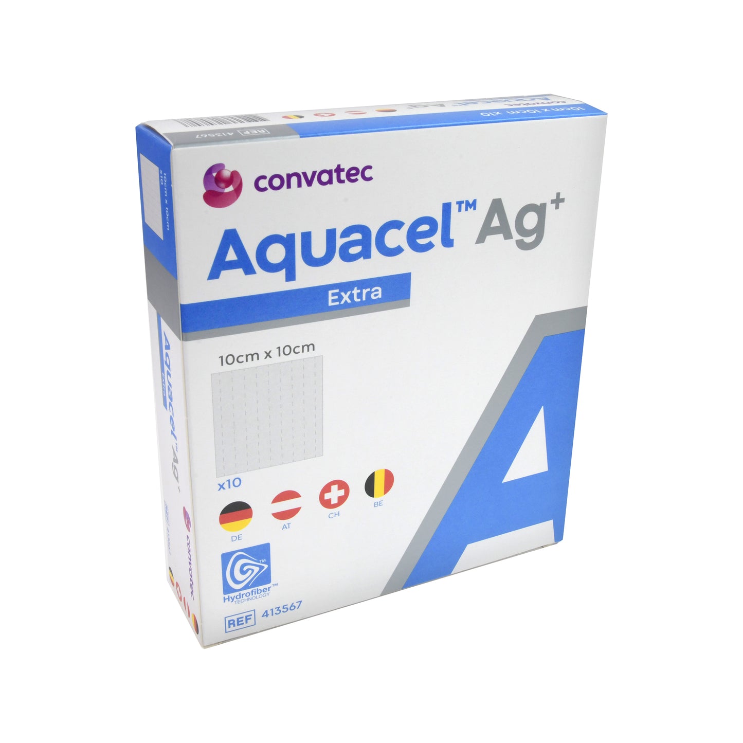 Aquacel Ag+ Extra Kompressen 10cm x 10cm, 10 St
