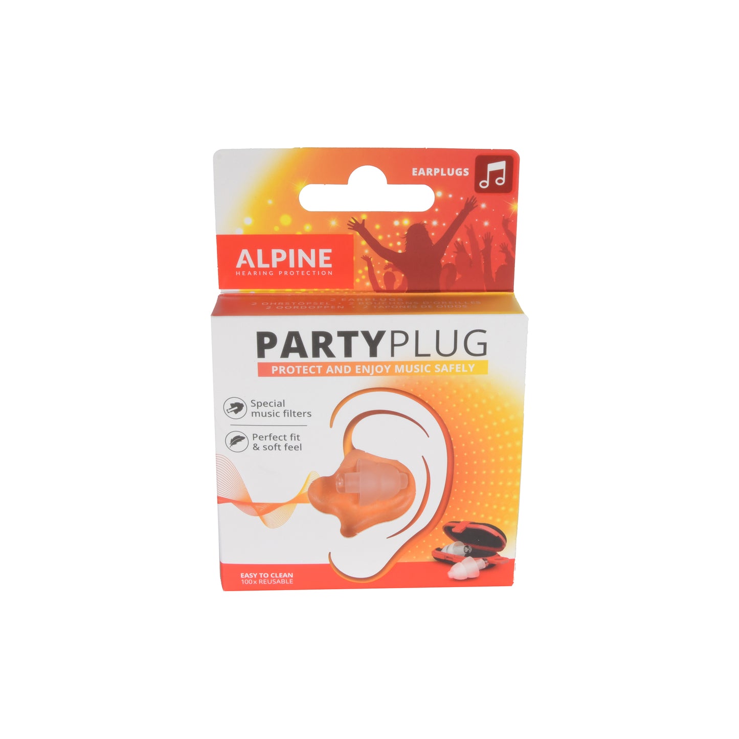 Alpine PartyPlug earplugs, 2 pieces