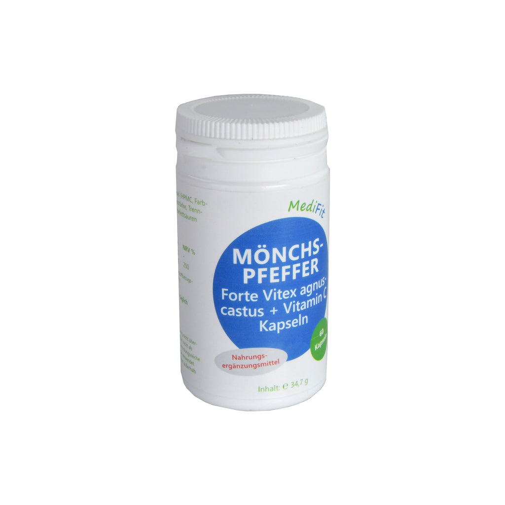 MediFit MÖNCHSPFEFFER Forte + Vitamin C Kapseln, 60 St