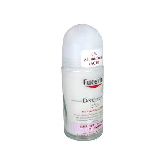 Eucerin Deo Roll-on Empfindliche Haut 48h 0% Aluminium, 50 ml