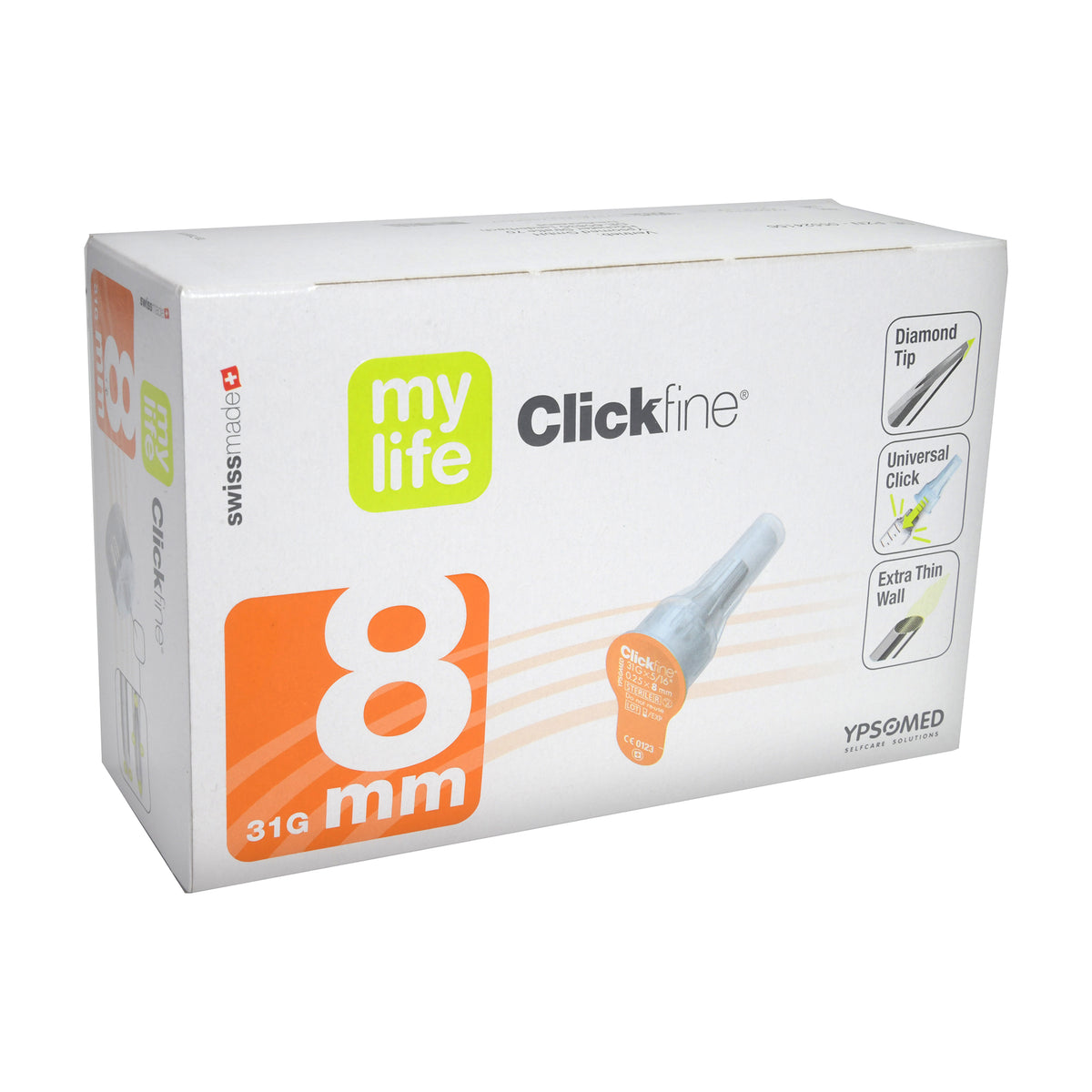 mylife Clickfine Pen-Nadeln Diamond Tip 31 G 8mm servoprax, 100 St