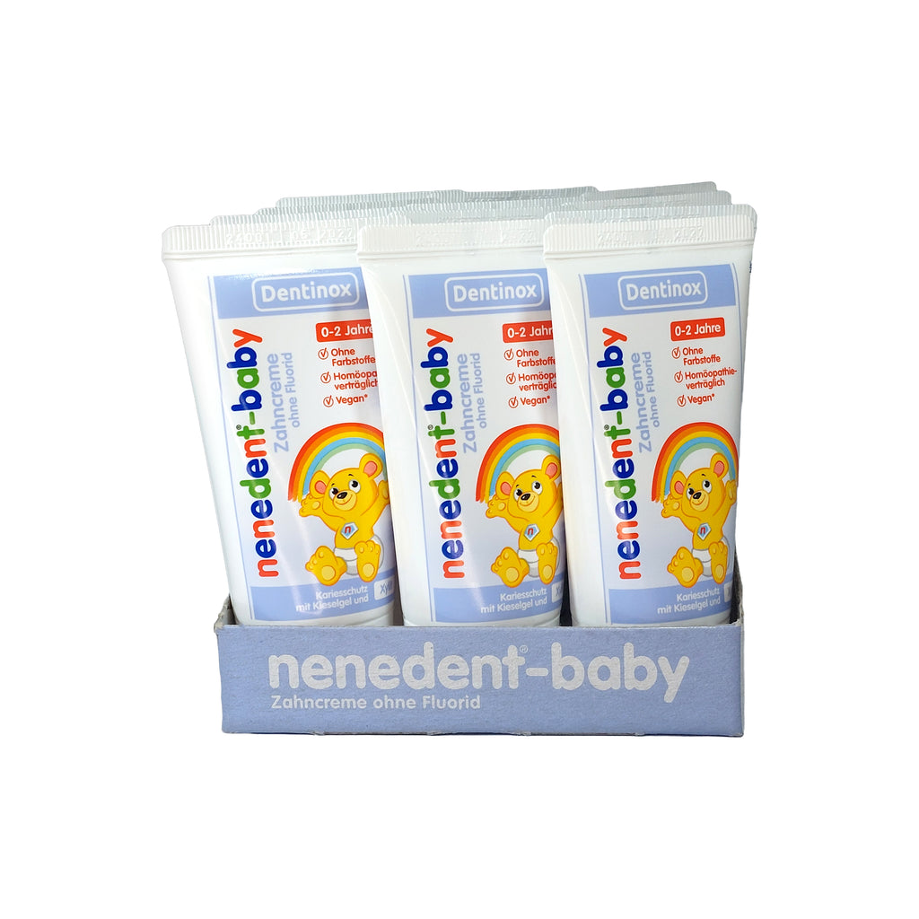 nenedent-baby Zahncreme ohne Fluorid 12er-Pack, 12x50 ml