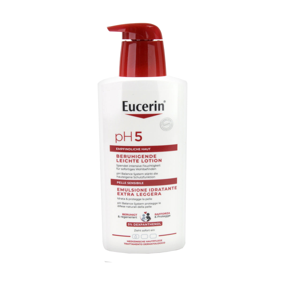 Eucerin pH5 Beruhigende Leichte Lotion mit Pumpspender, 400 ml