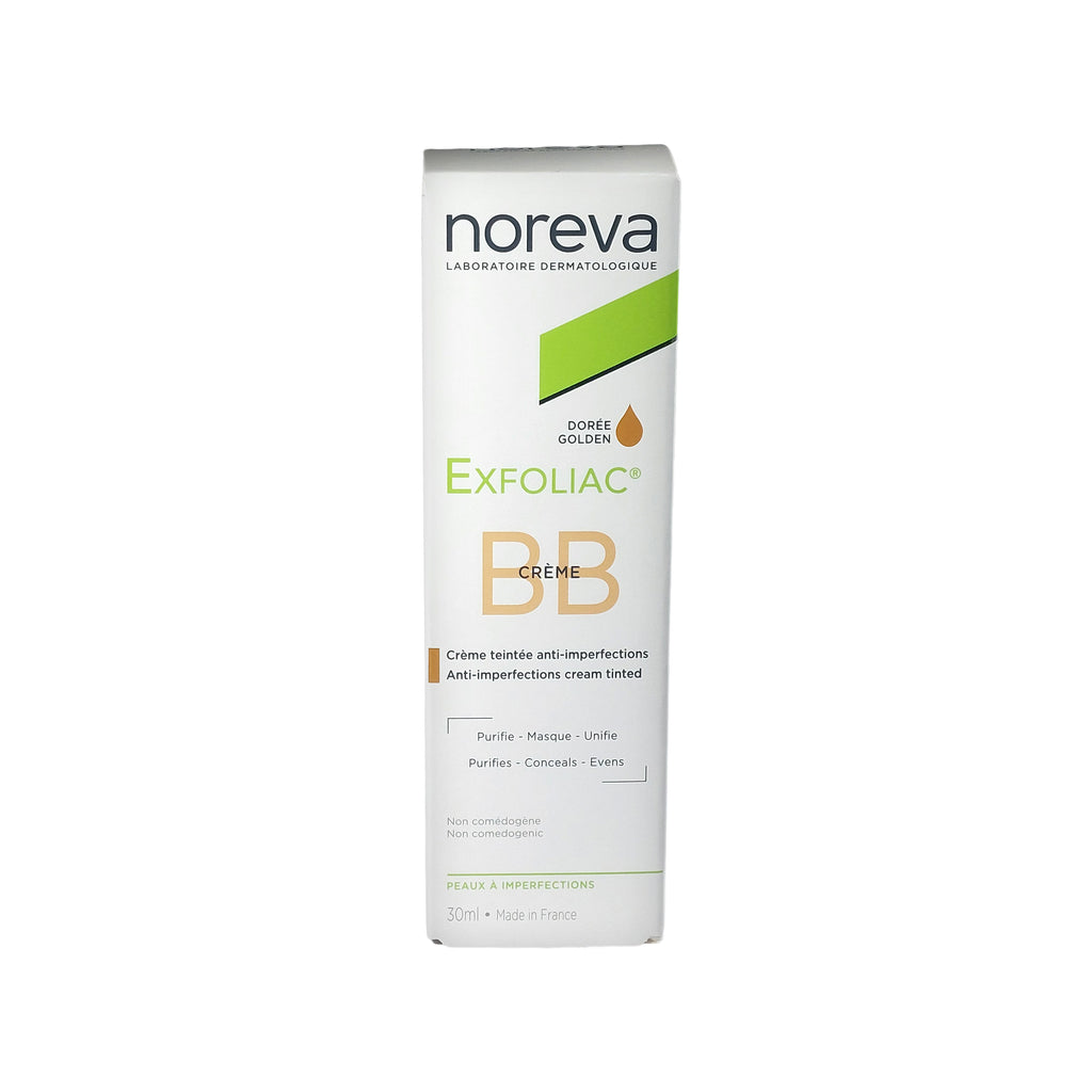 noreva Exfoliac BB Cream Golden Tinted getönte BB-Creme dunkel, 30 ml