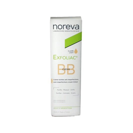 noreva Exfoliac BB Cream Light Tinted getönte BB-Creme hell, 30 ml