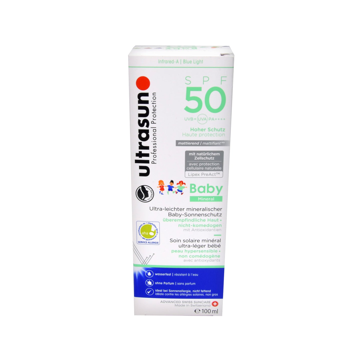 Ultrasun Baby Mineral Face &amp; Body Gel SPF 50, 100 ml