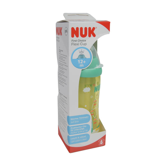 NUK Flexi Cup Soft-Trinkhalm-Becher Riesenrad, 12+ Monate, 300ml, 1 St