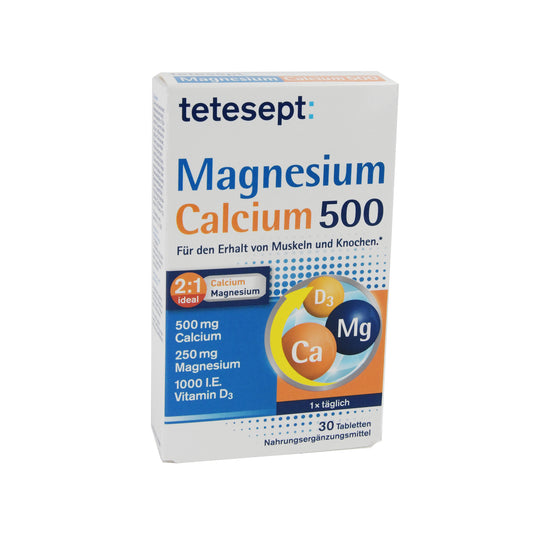 tetesept Magnesium Calcium 500 Tabletten, 30 St - BeautysBest