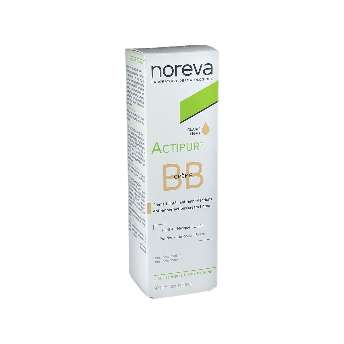 noreva Actipur BB Cream Light BB Creme Hell, 30 ml