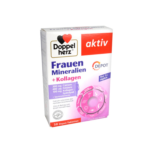 Doppelherz aktiv Frauen Mineralien + Kollagen Depot Tabletten, 30
