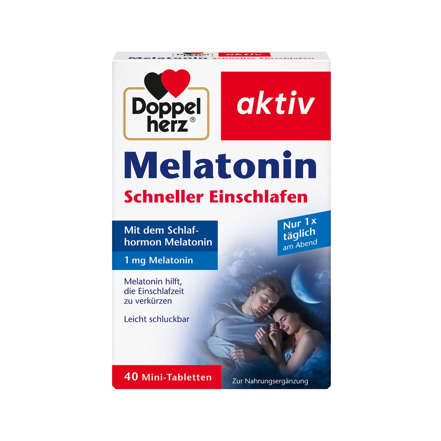 Doppelherz aktiv Melatonin schneller Einschlafen Intense Tabletten, 40 St