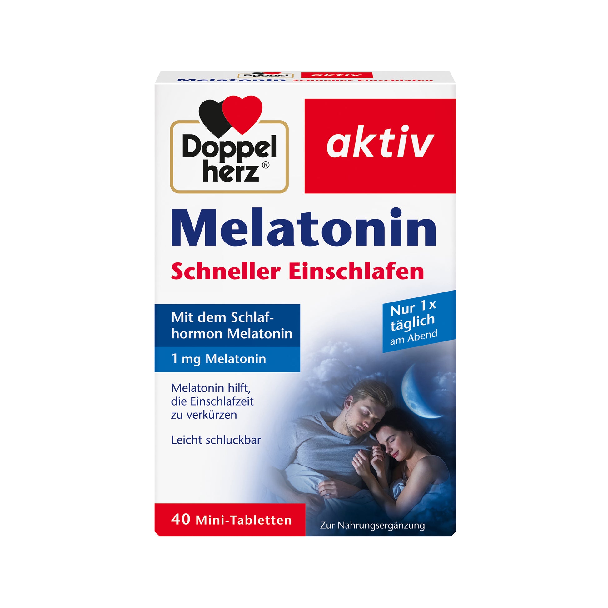 Doppelherz aktiv Melatonin schneller Einschlafen Intense Tabletten, 40 St