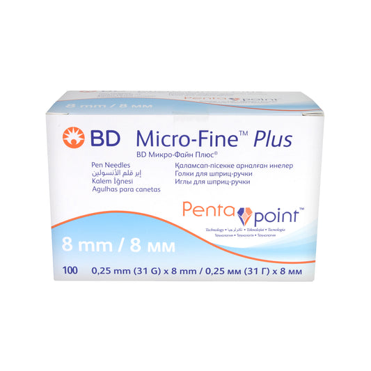 BD Micro-Fine Plus Pen-Nadeln 31 G 0,25 x 8mm, 100 St