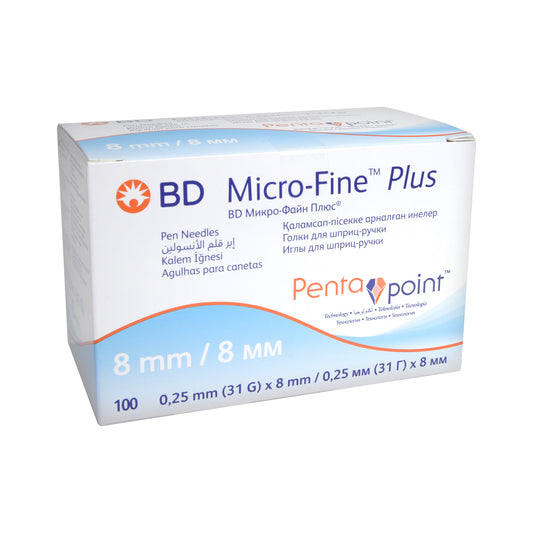 BD Micro-Fine Plus Pen-Nadeln 31 G 0,25 x 8mm, 100 St
