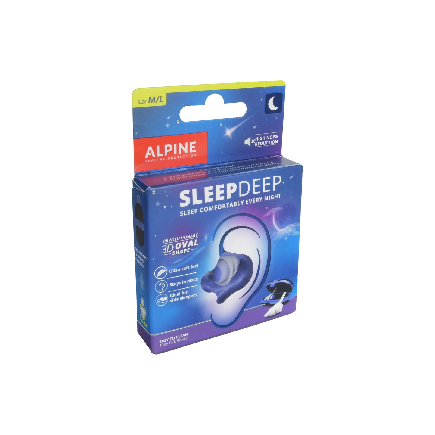 Alpine SleepDeep earplugs, 2 pieces