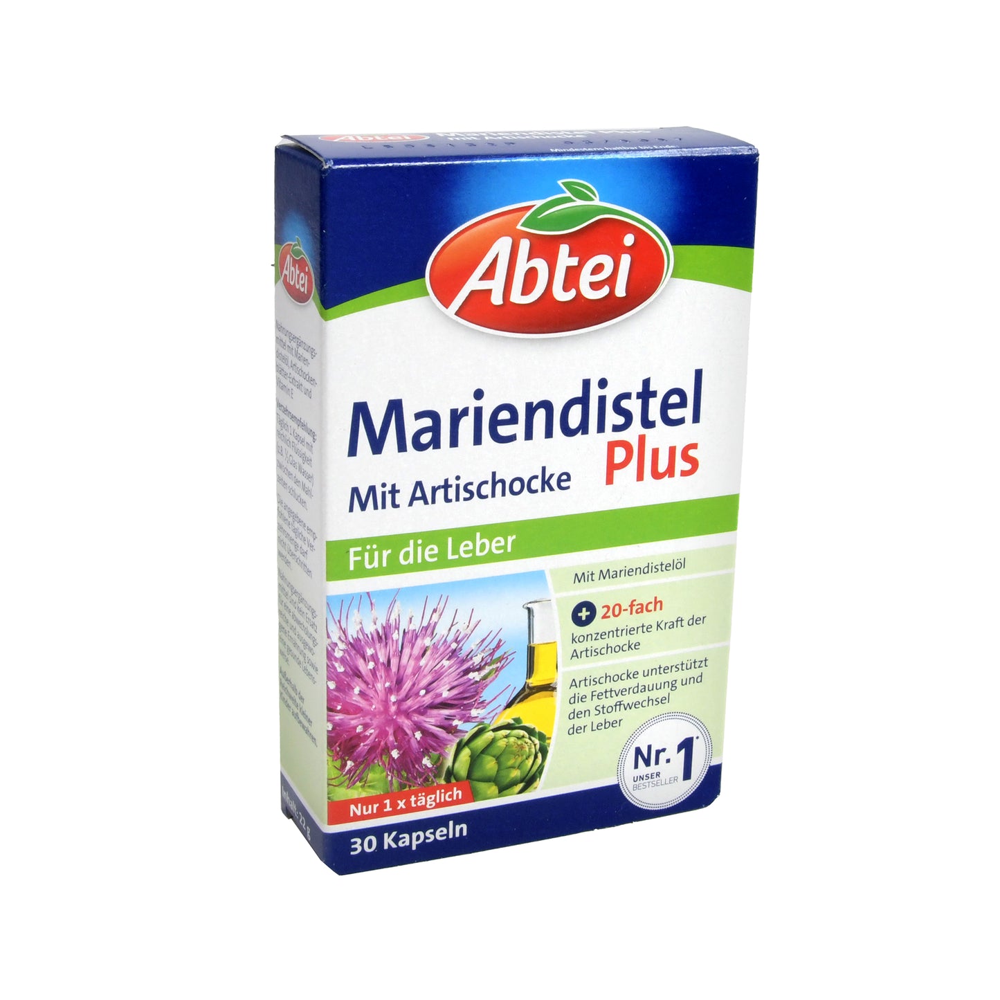 Abtei Mariendistel Plus mit Artischocke für die Leber Kapseln, 30 St
