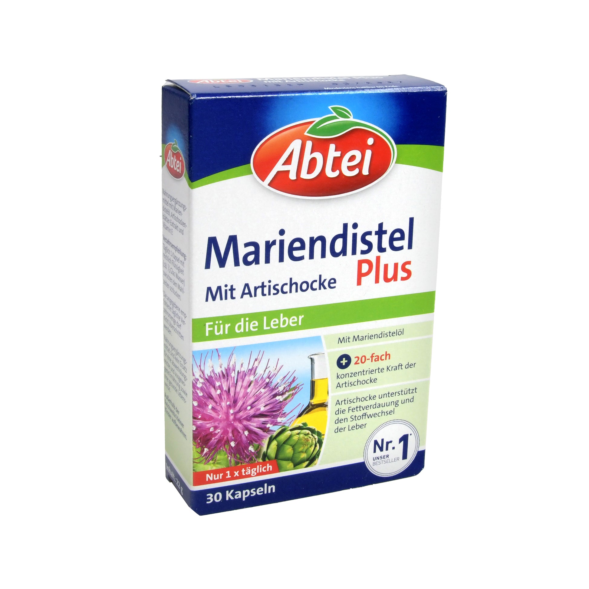 Abtei Mariendistel Plus mit Artischocke für die Leber Kapseln, 30 St