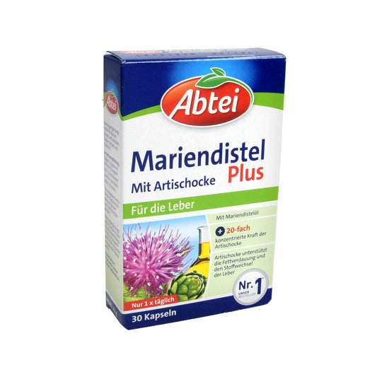 Abtei Mariendistel Plus mit Artischocke für die Leber Kapseln, 30 St