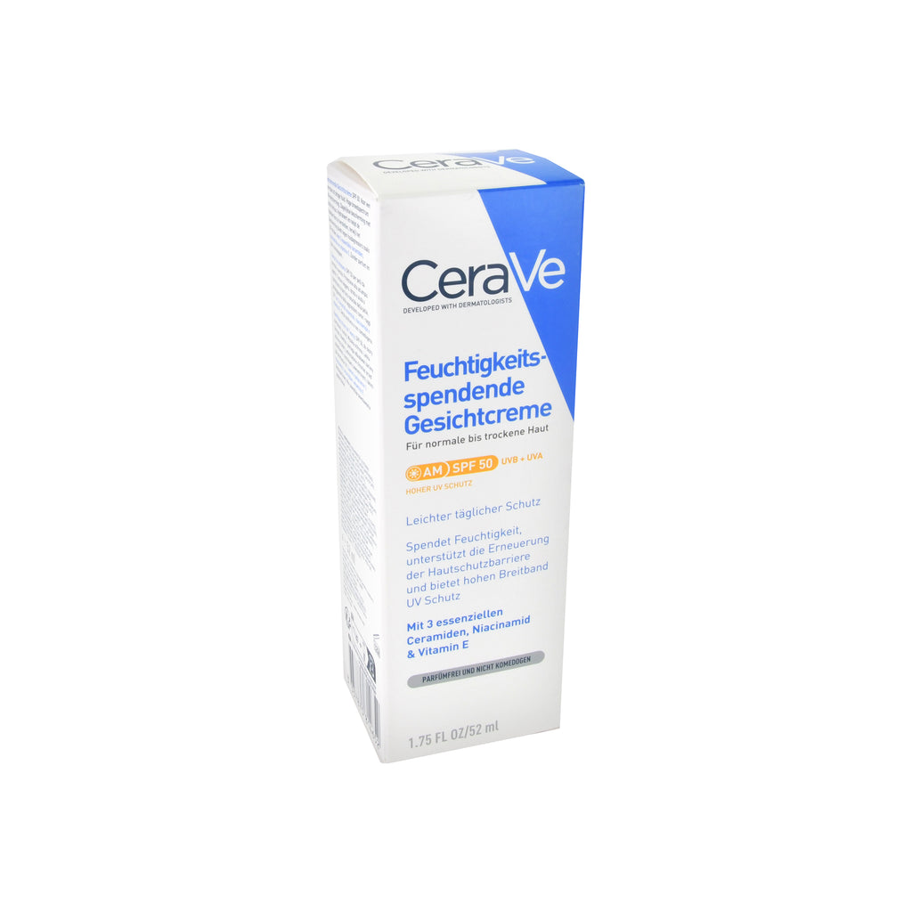 CeraVe Feuchtigkeitsspendende Gesichtscreme SPF 50, 52 ml