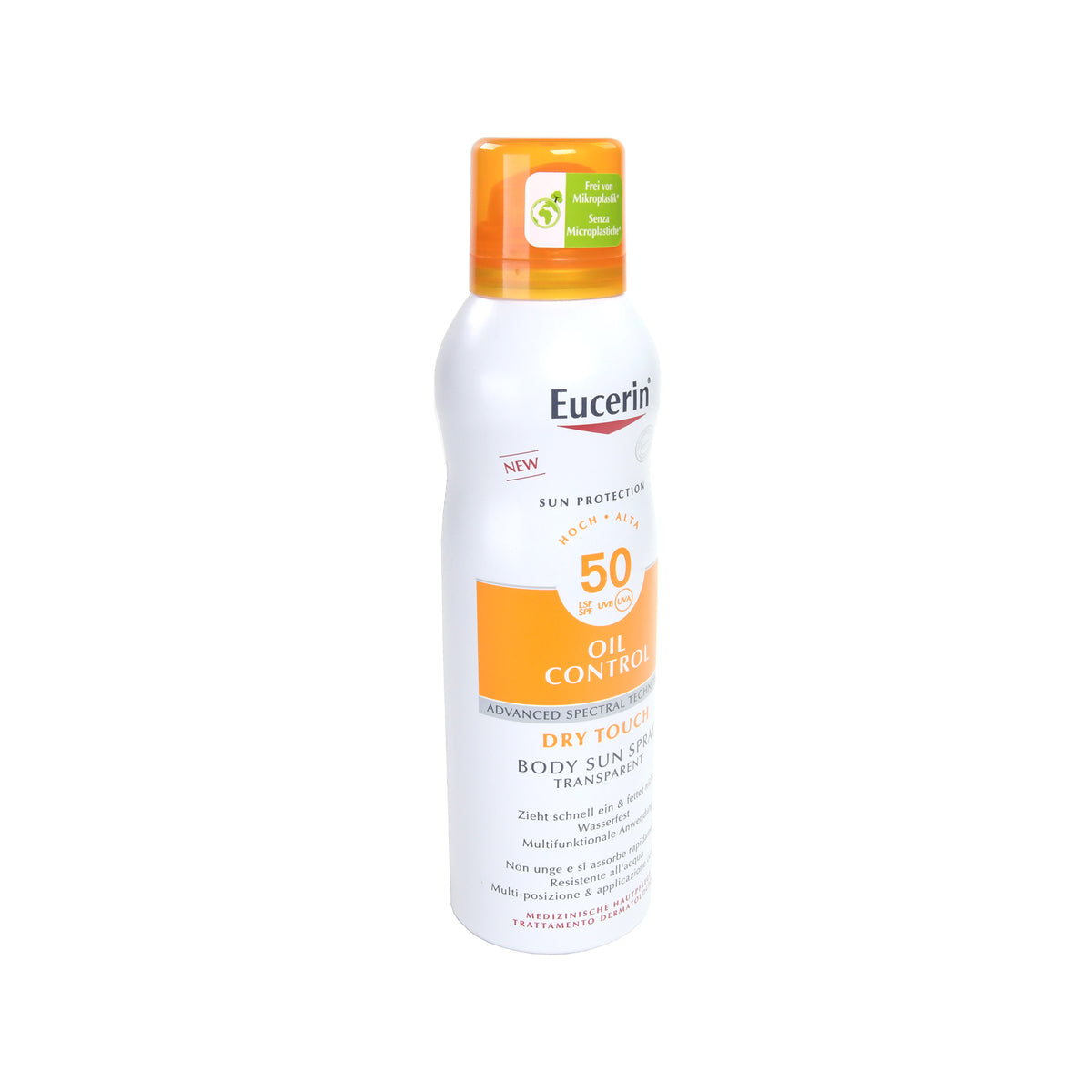 Eucerin Sun Oil Control Body Transparent Aerosol LSF 50, 200 ml