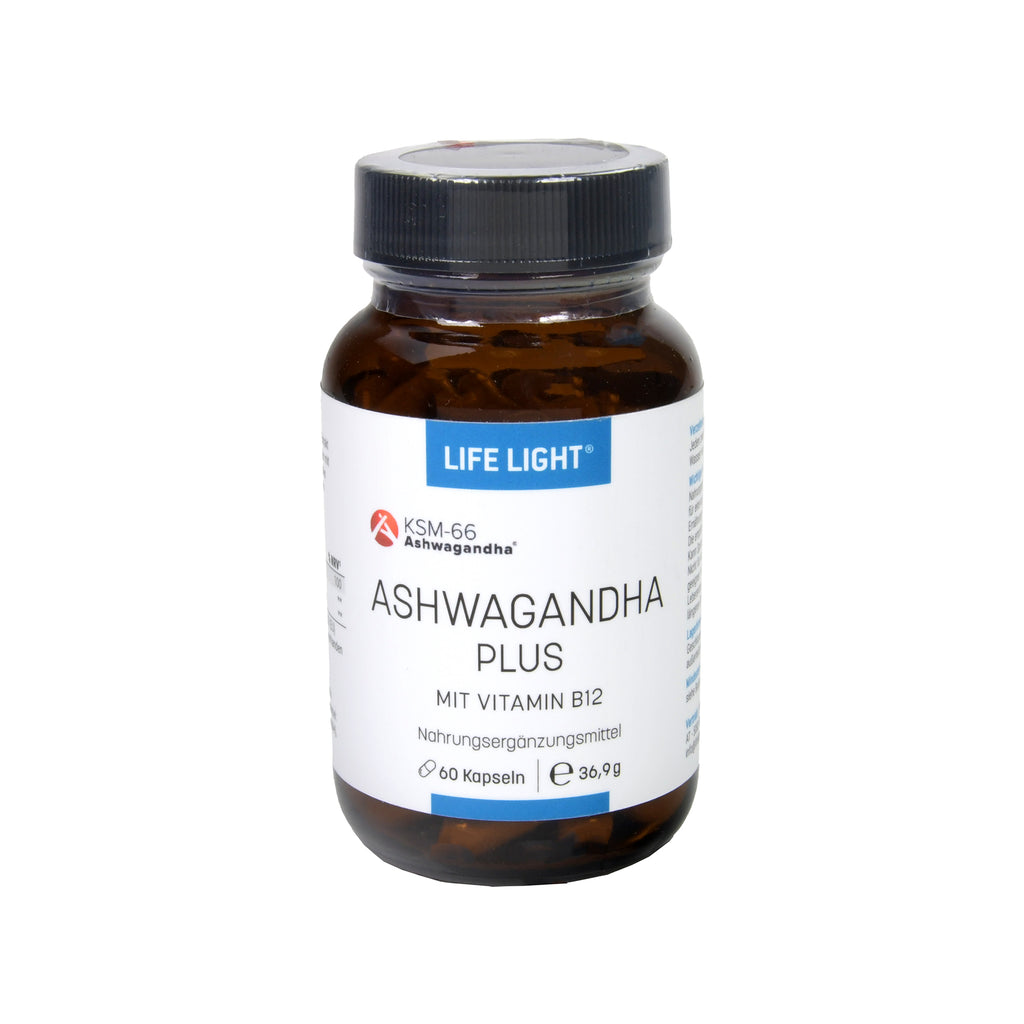 Life Light Ashwagandha PLUS mit Vitamin B12 Kapseln, 60 St