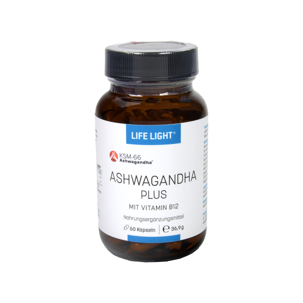 Life Light Ashwagandha PLUS mit Vitamin B12 Kapseln, 60 St