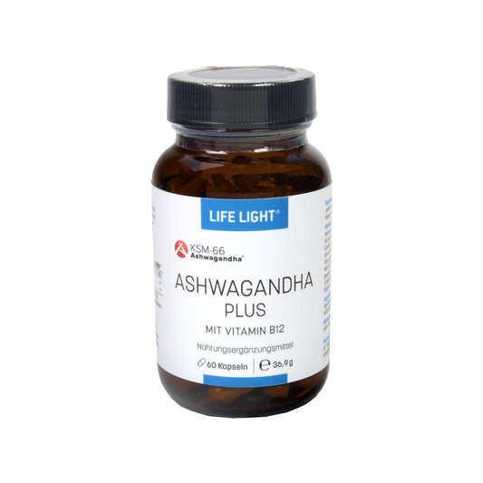 Life Light Ashwagandha PLUS mit Vitamin B12 Kapseln, 60 St